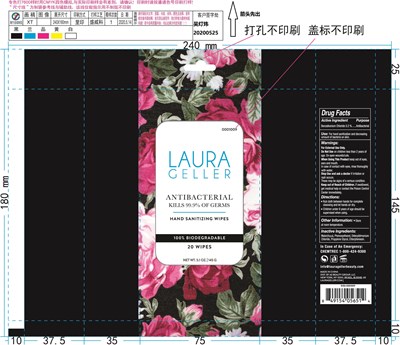 Laura Geller Antibacterial Hand Sanitizing Wipes-20 (Laura Geller Antibacterial Hand Sanitizing Wipes 20)